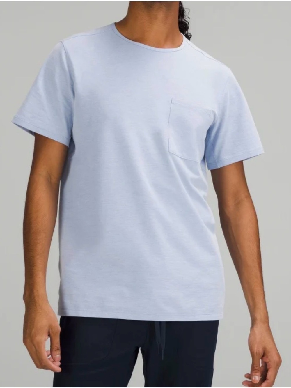 lululemon athletica Light Blue Pocket Crew Tee